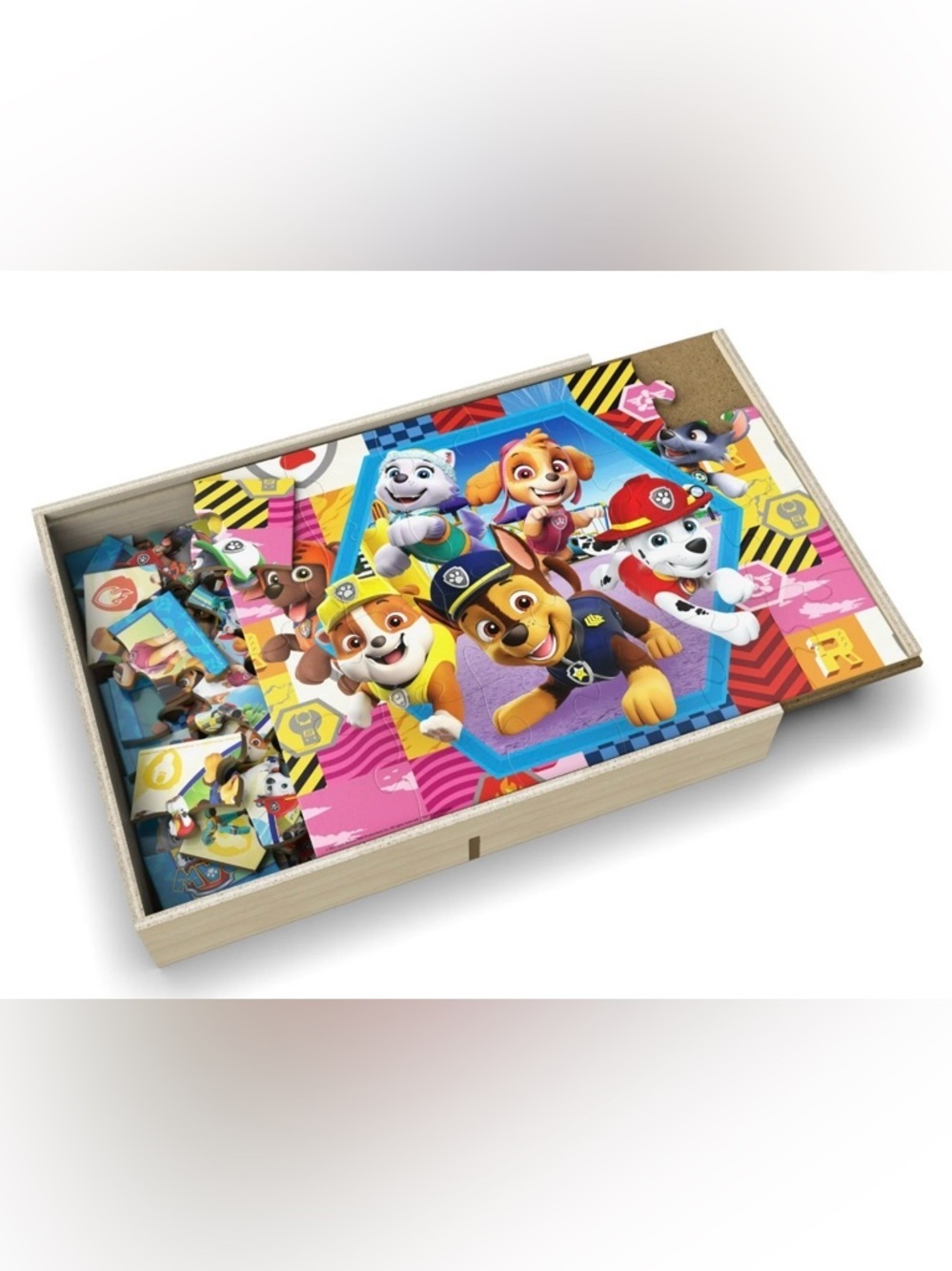 PAW Patrol, 6 Jigsaw Puzzles in Wooden Storage Box, Ages 3+ - Picture 4 of 10